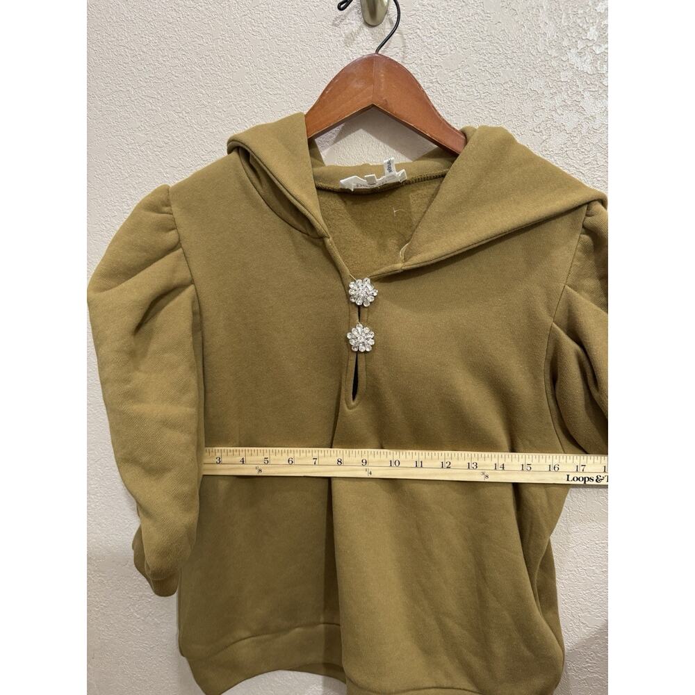 Ba&sh Dylia Sweatshirt In Gold Women's Size L - Picture 7 of 8